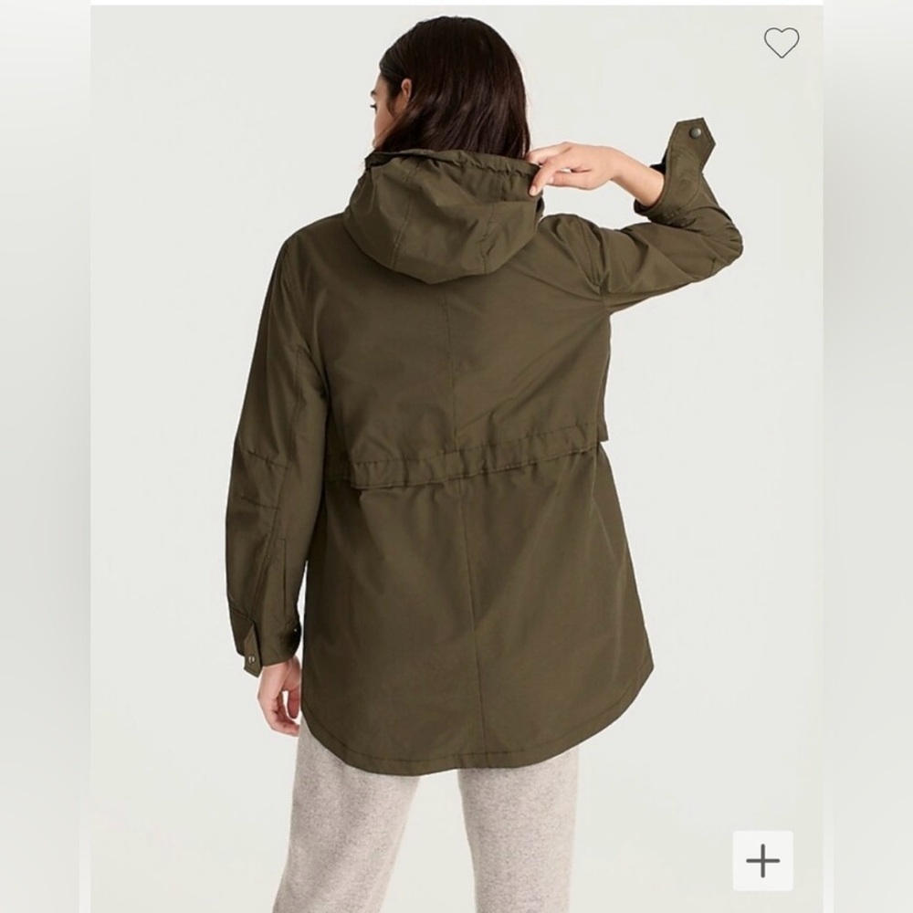 J. Crew Army Green Light weight Rain Jacket Size XXS - Picture 2 of 14
